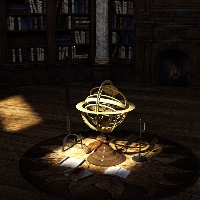 globus v knihovně
